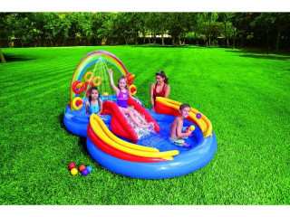 Dětské Hrací centrum Duha Rainbow Ring Play Center 297x193x135 cm Intex 57453