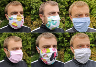 Látková respirační rouška dvouvrstvá pro dospělé