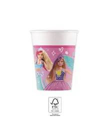 Kelímky papírové - Barbie 200 ml, 8 ks