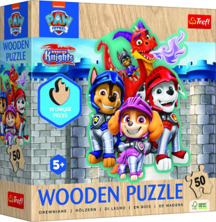 Dřevěné Puzzle 50 dílků Tlapková patrola Trefl
