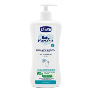 Šampon na vlasy a tělo s dávkovačem Baby Moments 92 % přírodních složek 750 ml Chicco