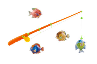 Hra ryby/rybář magnetické 4ks+prut