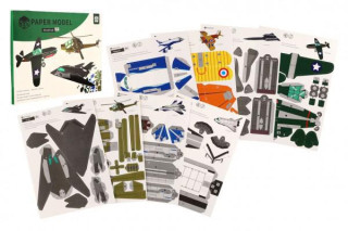Modely 3D papírová letadla 8 ks 