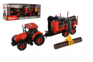 Traktor Zetor s vlekem s naklád. ramenem plast 36 cm 