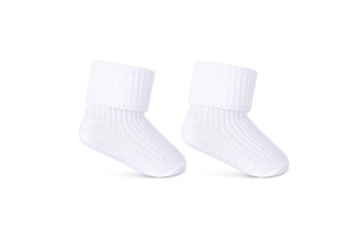 Kojenecké ponožky ohrnovací bílé Be Snazzy