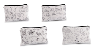 Textilní pouzdro se zipem k domalování 13x22 cm