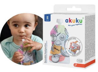 Klasické plnitelné kapsičky, 150 ml - 5 ks Akuku