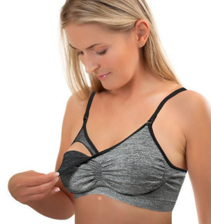 Kojící podprsenka se stříbrem Šedá BabyOno