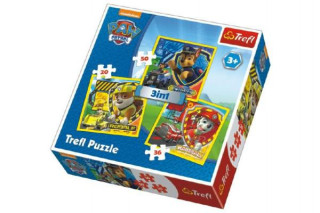 Puzzle 3v1 Marshall, Rubble a Chase Paw Patrol 20x19,5cm