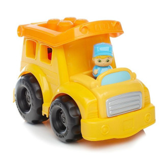 Mega Bloks First Builders vozidla pro malé stavitele - Školní autobu s modrým panáčkem