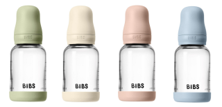 Antikoliková skleněná láhev s kaučukovým dudlíkem 120 ml