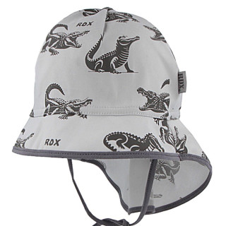 Letní klobouk vázací s plachetkou krokodýli šedá