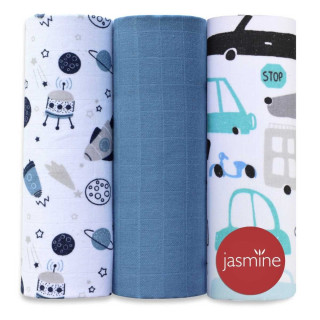 Mušelínové pleny 60x80 Boy 3 ks