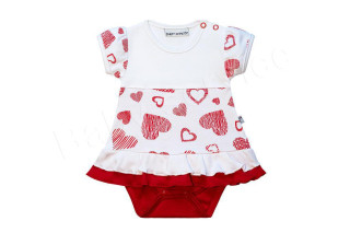 Bavlněné body - šatičky kr. rukáv Srdce Baby Service