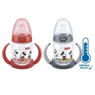 Lahvička na učení Mickey s kontrolou teploty, 150 ml Nuk