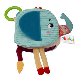 Vzdělávací, plyšová a šustící knížka, Slon Akuku