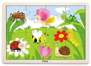 Dřevěné puzzle 16 dílků - příroda