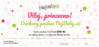 Tištěný dárkový poukaz Nejbaby "Vítej princezno"