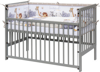 Dětská postýlka s kompletní výbavou ZOO 120 x 60 cm béžová Scarlett