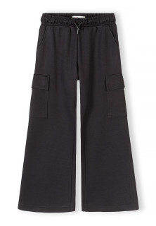 Dívčí široké cargo tepláky černé Minoti