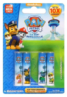 Tlapková patrola baterie AAA/LR03 Alkaline 1,5V 4ks