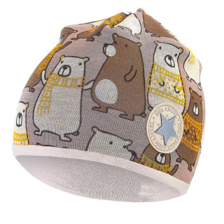 Čepice podšitá Outlast® Medvědi/Sv.hnědá