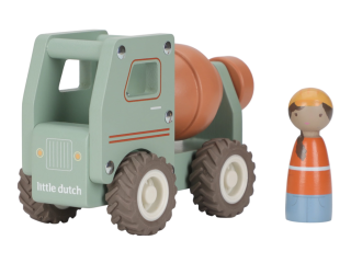 Náklaďák s míchačkou dřevěný Little Dutch