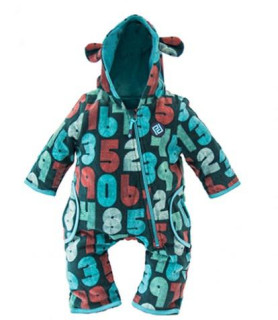 Zimní overal microfleecový propínací s kapucí, Pidilidi tyrkysová