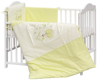 Dětská postýlka s kompletní výbavou Scarlett 120 x 60 cm - Měsíček - zelená