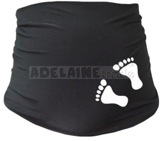 Těhotenský pás s nožičkami - černý