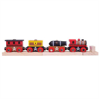 Pirátský vlak + 3 koleje Bigjigs Rail 