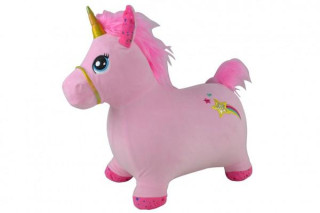 Hopsadlo jednorožec plyš růžové