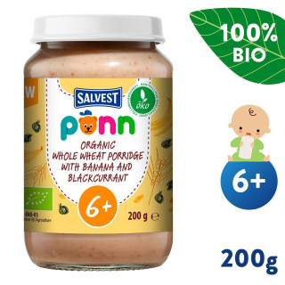 Salvest Ponn BIO Celozrnná kaše s banánem a černým rybízem (200 g)