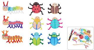 Kreativní sada První tvoření s chlupatými drátky Chrobáčci a stonožky Craft Kit Haba