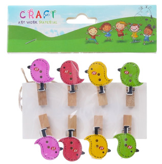 Kolíčky ptáci 8ks