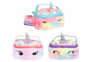 Taška kosmetická jednorožec plyšová 16x12 cm