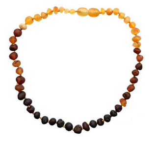 Jantarové korálky pro děti proti bolesti satinované multicolor rainbow