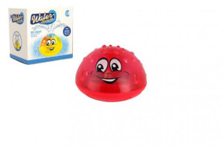 Hračka do vody stříkací se světlem 10 cm červená