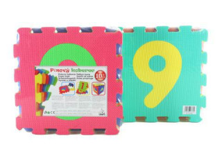 Pěnové puzzle - koberec čísla 32 x 32 cm, 10 dílků