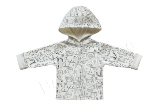 Bavlněný kabátek s kapucí Kočky Baby Service