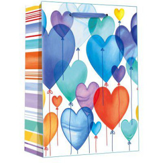 Taška dárková M - Zamilované balónky