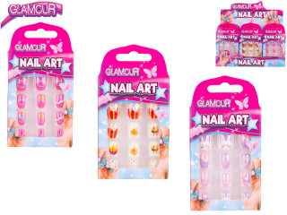 Sada nalepovacích nehtů 12 ks Glamour 