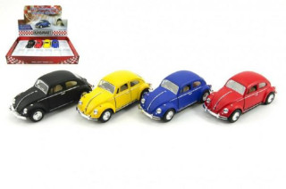 Auto Kinsmart VW Classical Beetle matný kov 13cm na zpětné natažení