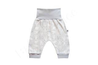 Bavlněné kalhoty buggy Zající Baby Service Šedé