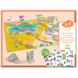 Přemístitelné samolepky Zvířata Djeco