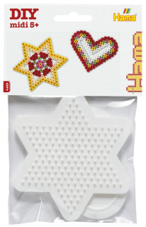 Podložka na zažehlovací korálky MIDI - hvězda,srdce