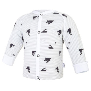 Kabátek podšitý BIO Outlast® Bílá-černá kočka/bílá