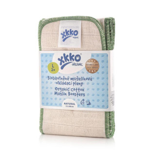 Vkládací pleny XKKO Organic Staré časy - Natural Velikost L (2ks)