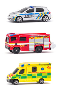 Sada Záchranných vozidel ČR Policie/Sanitka/Hasičský vůz Maisto