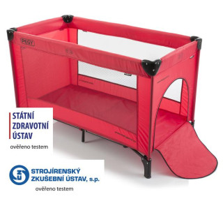 Cestovní postýlka Pegy červená Babypoint